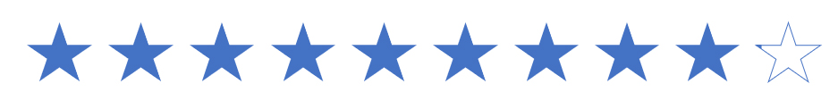 91% stars graphic