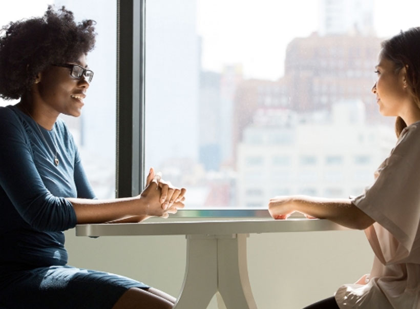 Women in meeting